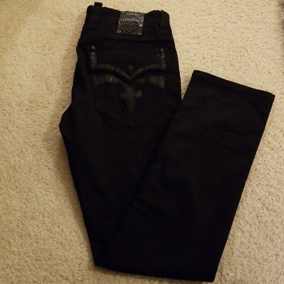 Rock Revival Black Jeans New - Picture 2 of 2